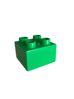 Lego Duplo kostka stř. zelená 2x2